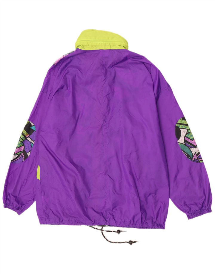 Active Ανδρικό μπουφάν βροχής UK 40 Large Purple Geometric Polyamide