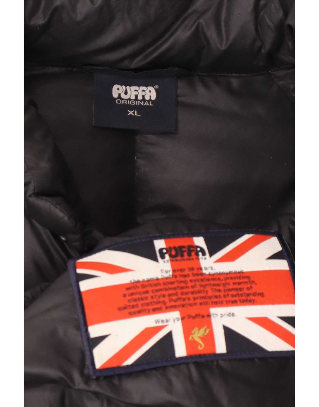 Ανδρικό μπουφάν Puffa με επένδυση UK 42 XL Μαύρο