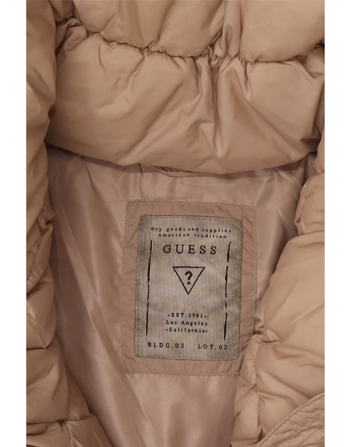 Guess Γυναικείο μπουφάν UK 12 Medium Beige Polyamide