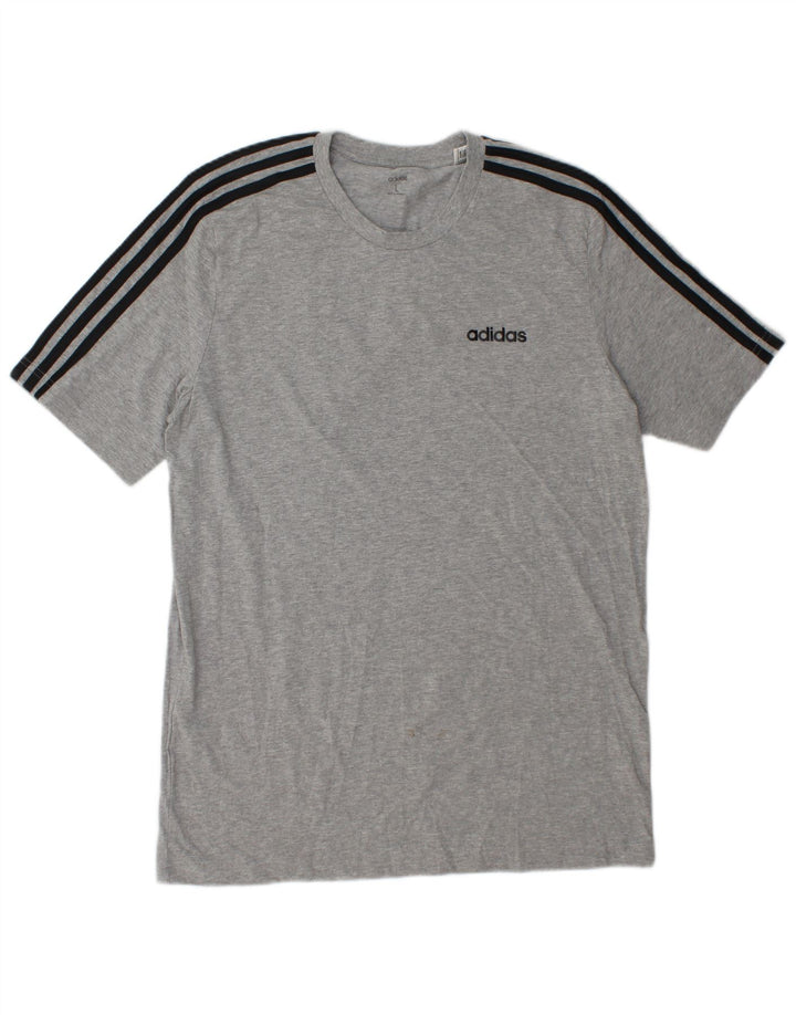 Ανδρικό T-Shirt Adidas Top μεγάλο γκρι βαμβακερό