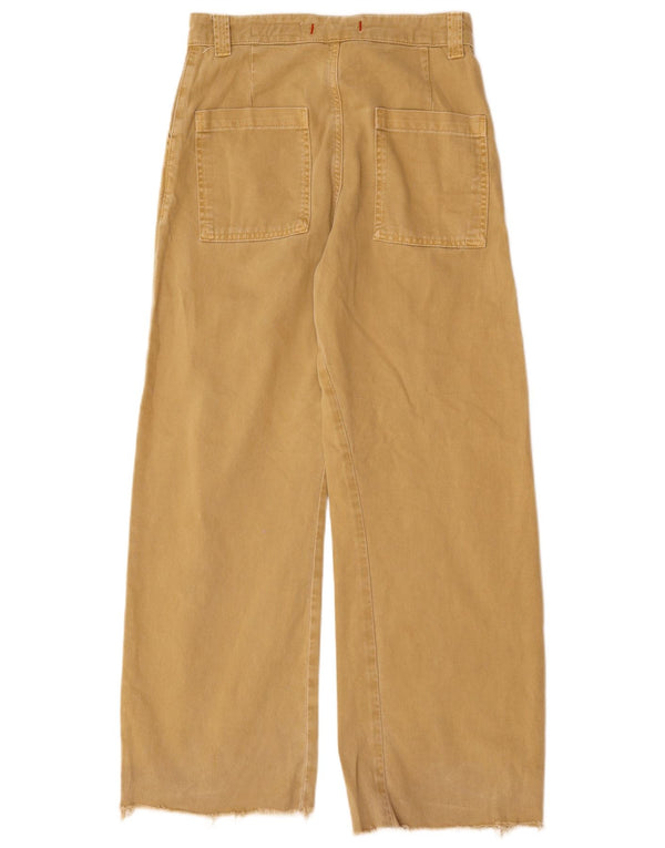 Zara Γυναικείο Ψηλόμεσο Φαρδύ Τζιν XS W28 L28 Μπεζ
