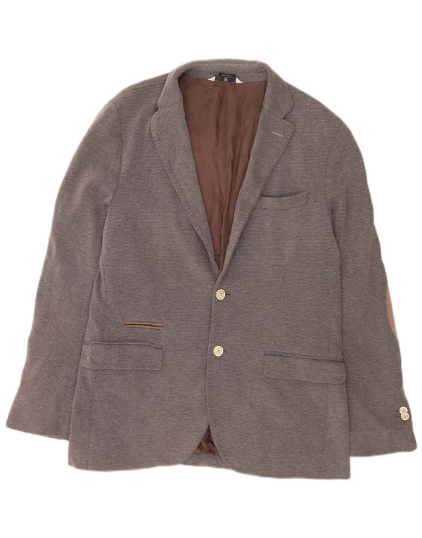 Massimo Dutti Ανδρικό σακάκι μπλέιζερ με 2 κουμπιά EU 52 μεγάλο γκρι βαμβακερό