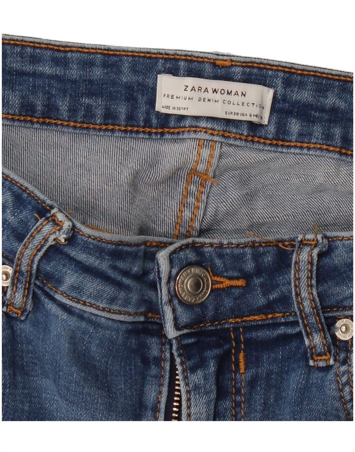 ZARA Womens Distressed Slim Jeans EU 38 Small W28 L28 Blue