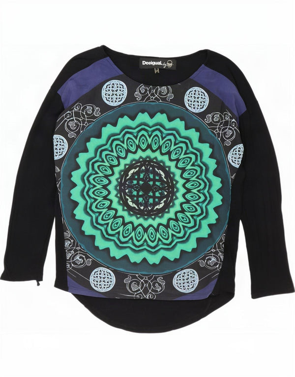 Desigual Γυναικείο τοπ μακρυμάνικο 14 μεσαίο μαύρο Paisley βισκόζη