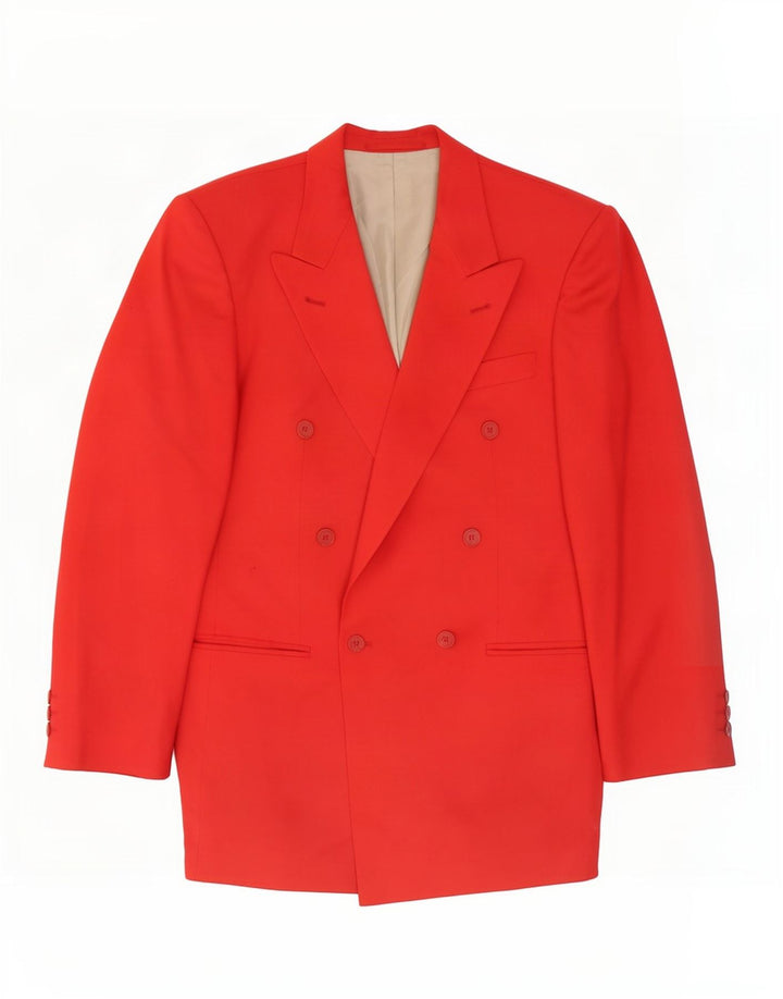 Vintage Ανδρικό Διπλό Μπουφάν Blazer IT 48 Medium Red New Wool