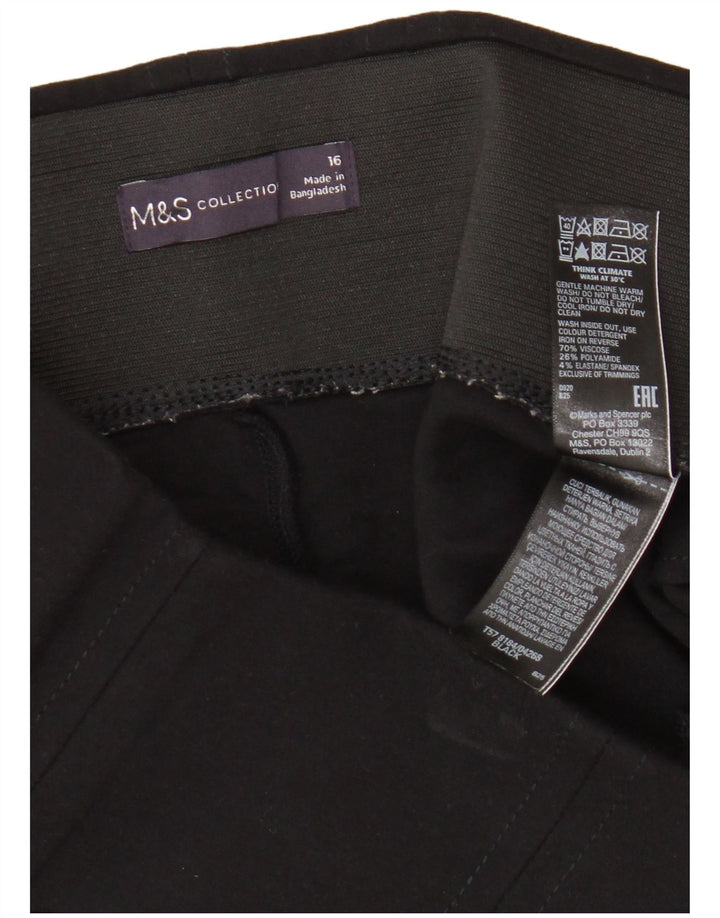 Marks & Spencer Γυναικεία κολάν Crop UK 16 Large W32 L27 Black Viscose