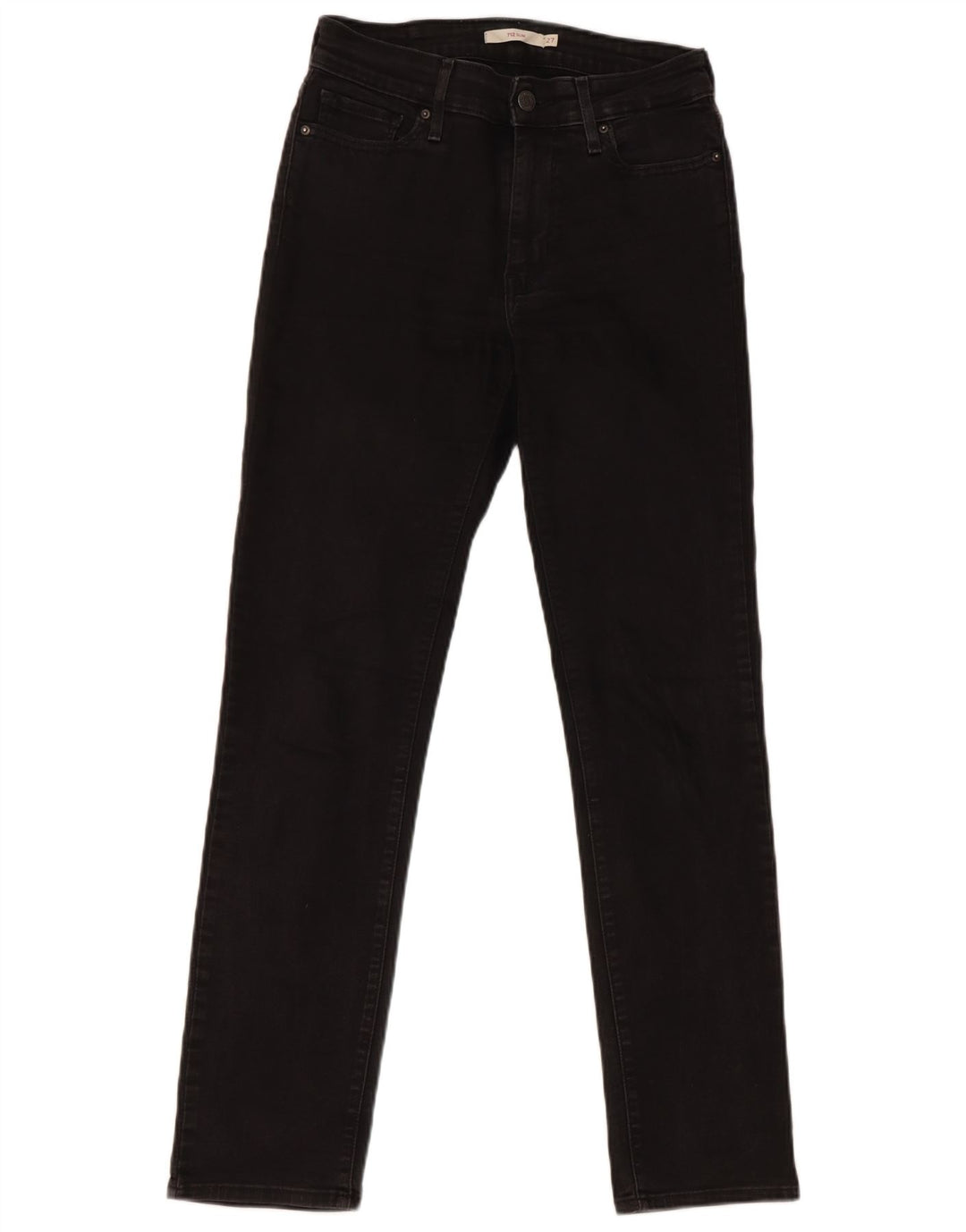 Levi's Womens 712 Slim Jeans W27 L30 Μαύρο Βαμβακερό