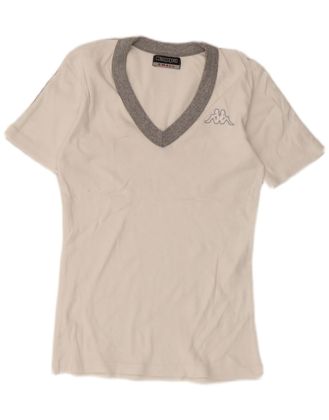 Kappa Γυναικείο T-Shirt Top UK 8 Small White Colourblock