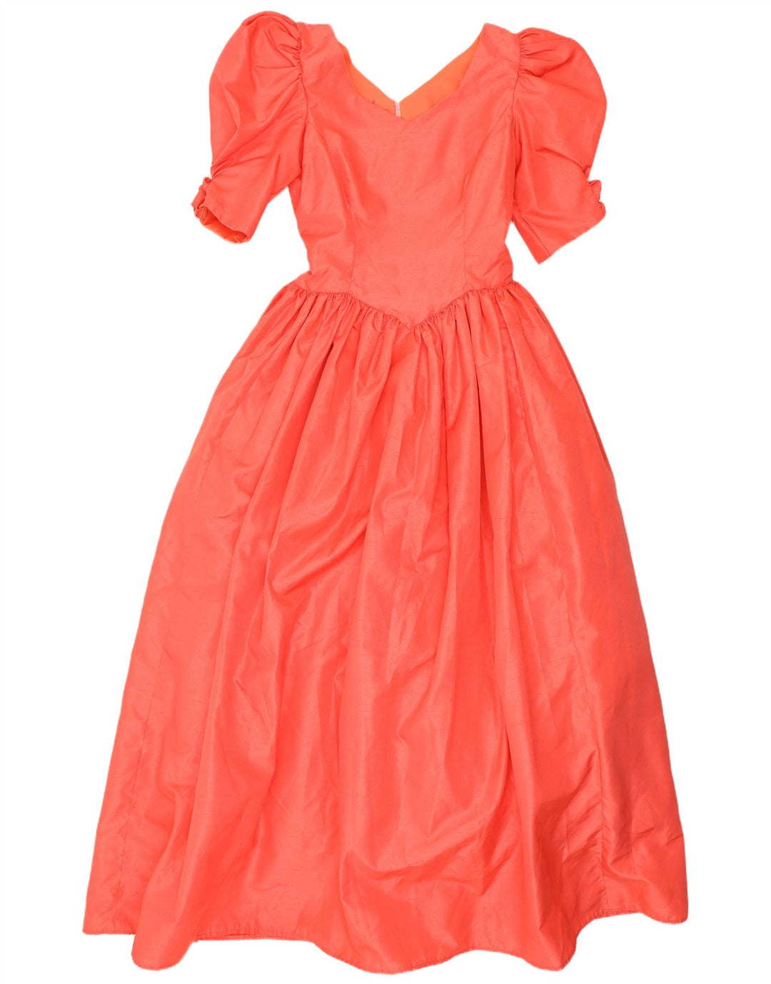 Vintage γυναικείο μάξι φόρεμα UK 8 Small Orange