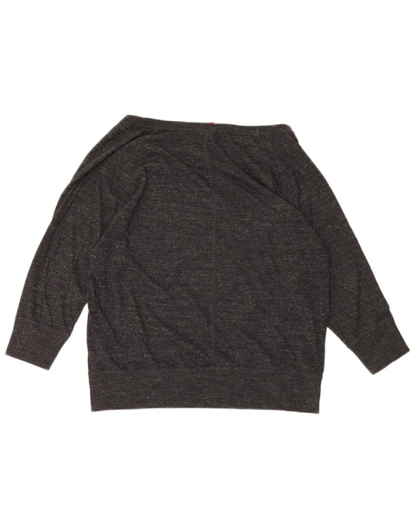 Γυναικεία φούτερ Nike Graphic 3/4 με μανίκια Jumper UK 16 Large Grey Flecked