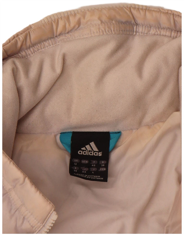 Adidas Γυναικείο μπουφάν με επένδυση UK 12 Medium Beige Nylon