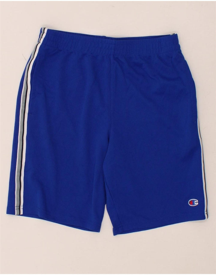CHAMPION Boys Sport Shorts 11-12 Years Large Blue Polyester Vintage Champion and Second-Hand Champion from Messina Hembry 