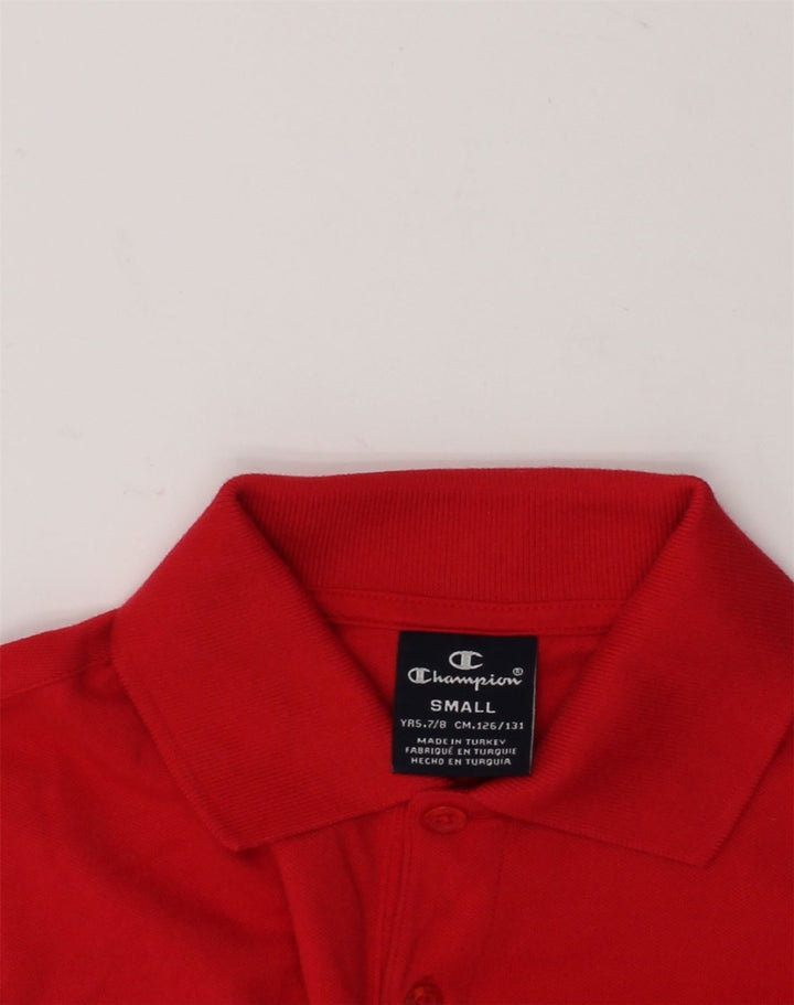 CHAMPION Boys Polo Shirt 7-8 Years Red | Vintage Champion | Thrift | Second-Hand Champion | Used Clothing | Messina Hembry 