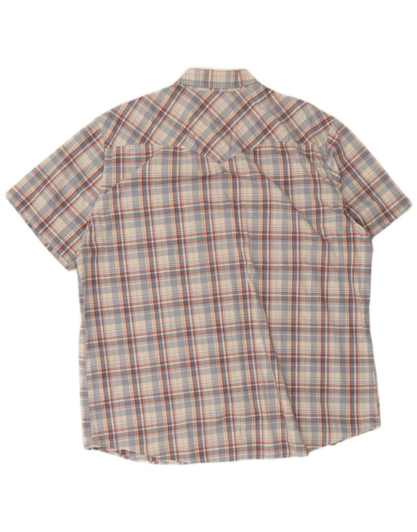 Ανδρικό κοντομάνικο πουκάμισο Levi's 2XL Blue Check Cotton