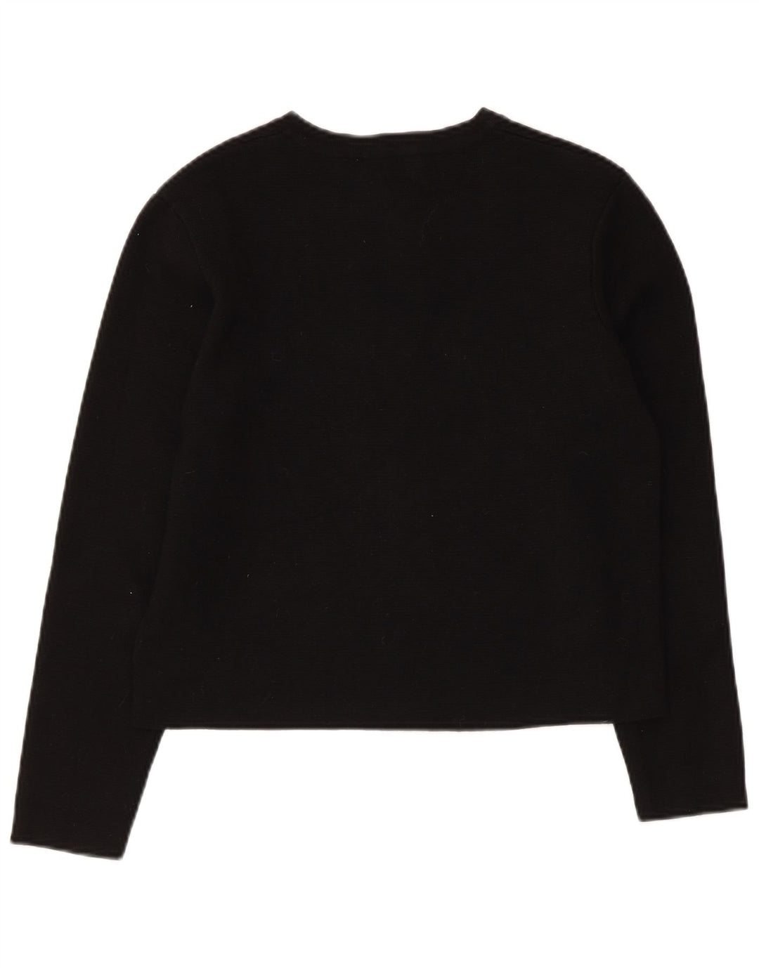 Zara Γυναικεία Ζακέτα Crop UK 12 μεσαία μαύρη βισκόζη