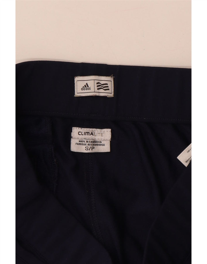 Γυναικεία αθλητική φόρμα ADIDAS Climalite Παντελόνι UK 10 Small Navy Blue Polyester