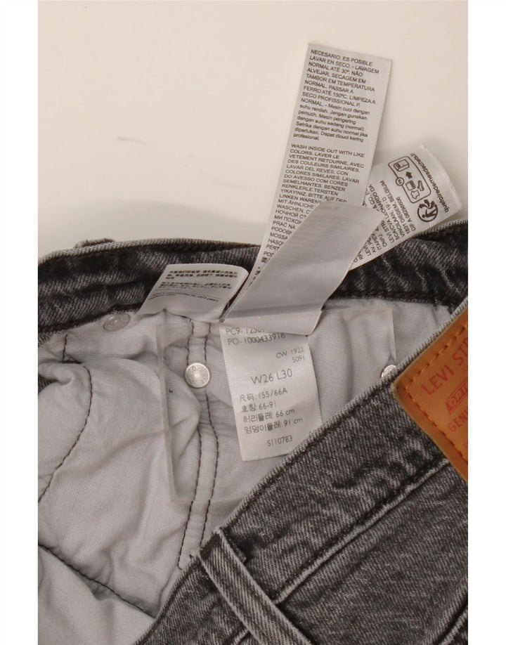 Γυναικείο Levi's 501 Straight Jeans W26 L30 Γκρι βαμβακερό