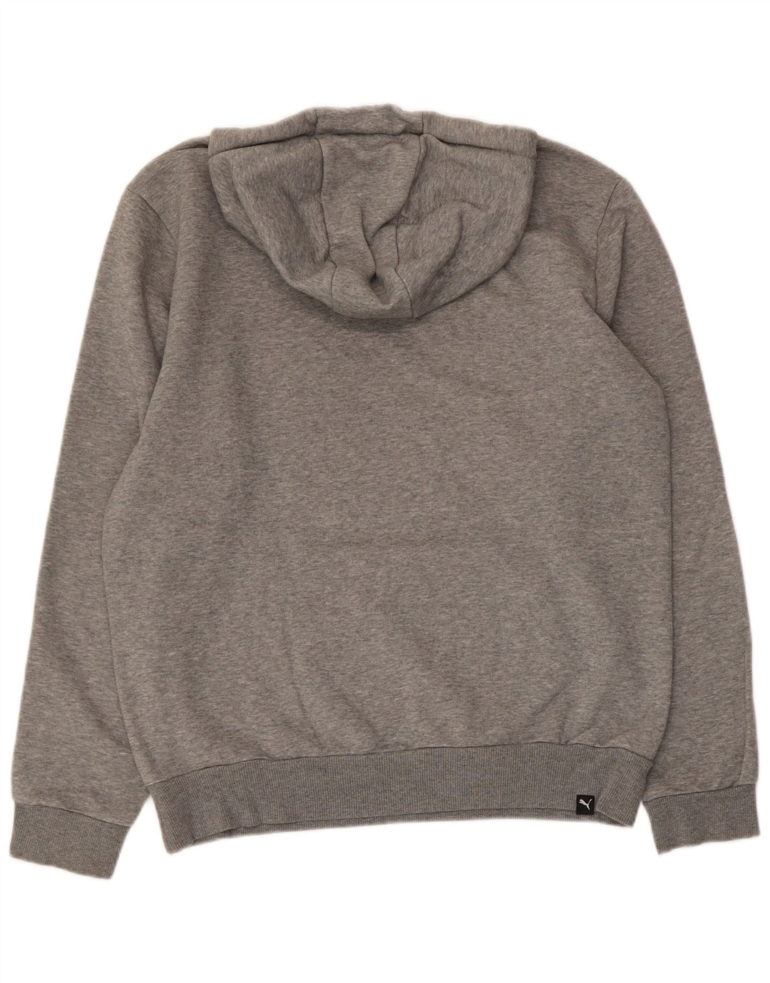 PUMA Mens Graphic Hoodie Jumper Small Grey Cotton