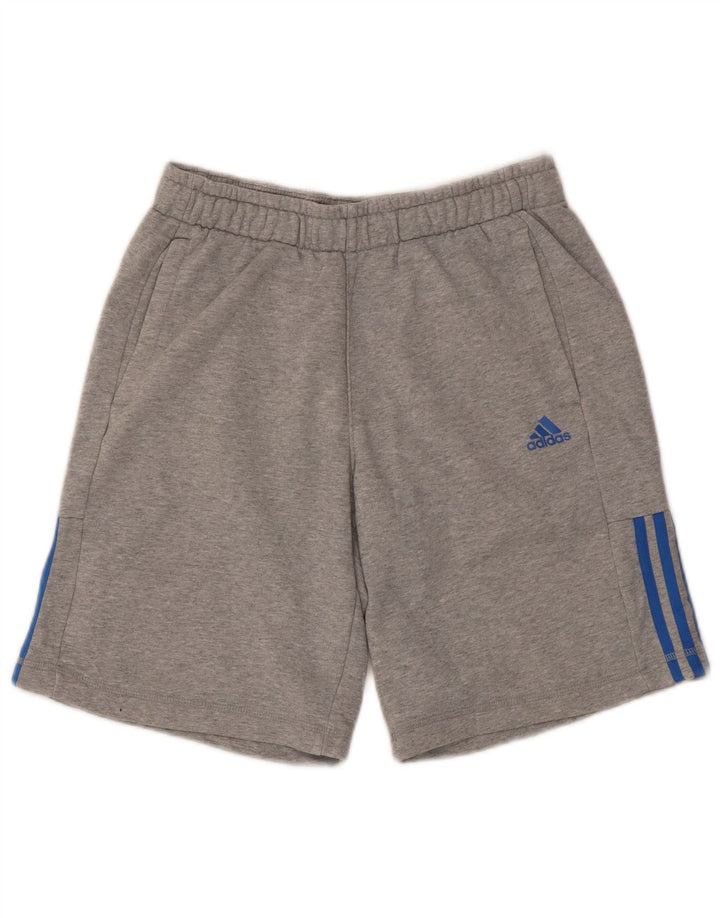 Ανδρικό αθλητικό σορτς ADIDAS Climalite, μεσαίο γκρι βαμβακερό