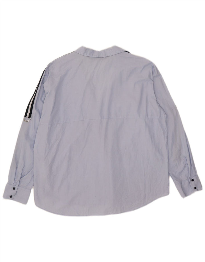 Zara Γυναικείο πουκάμισο Oversized UK 6 XS Μπλε βαμβακερό
