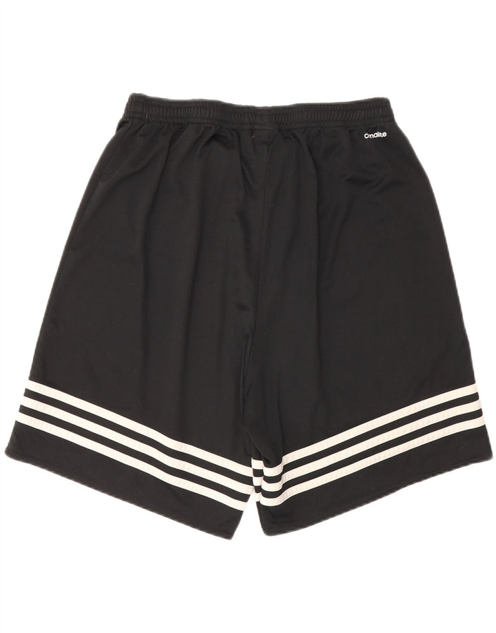 Ανδρικό σορτς Adidas Climalite από μεσαίο μαύρο πολυεστέρα