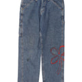 Lee Womens Cargo Straight Jeans W32 L30 Blue Floral Βαμβακερό