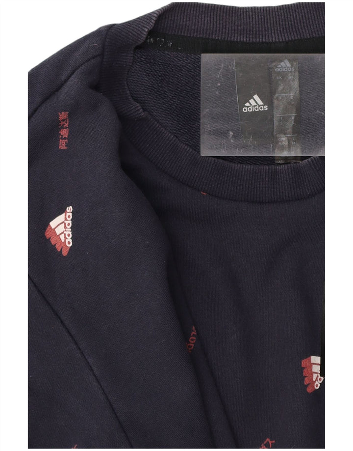 Ανδρικό γραφικό φούτερ ADIDAS Jumper Small Navy Blue