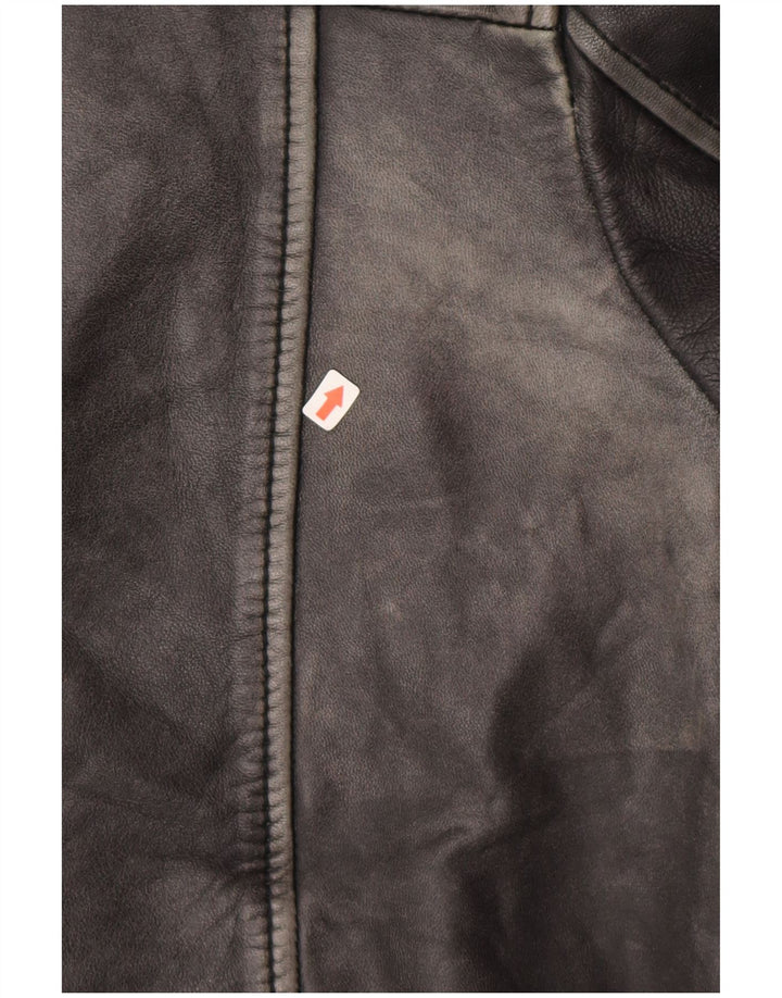 All Saints Mens Δερμάτινο Biker Jacket UK 36 Small Black Leather