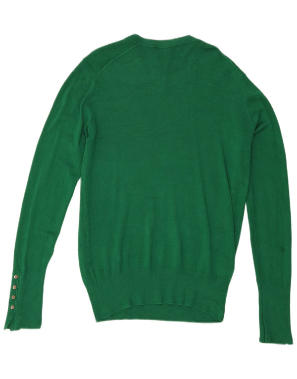 Zara Γυναικείο πουλόβερ με λαιμόκοψη UK 14 Large Green