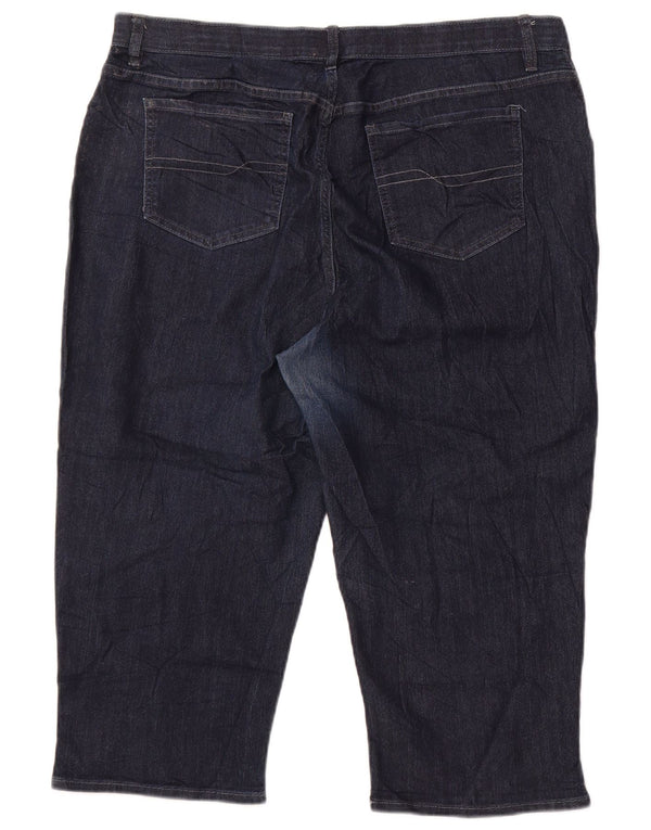 Lee Womens Riders Capri Jeans US 20 3XL W40 L20 Navy Blue Cotton