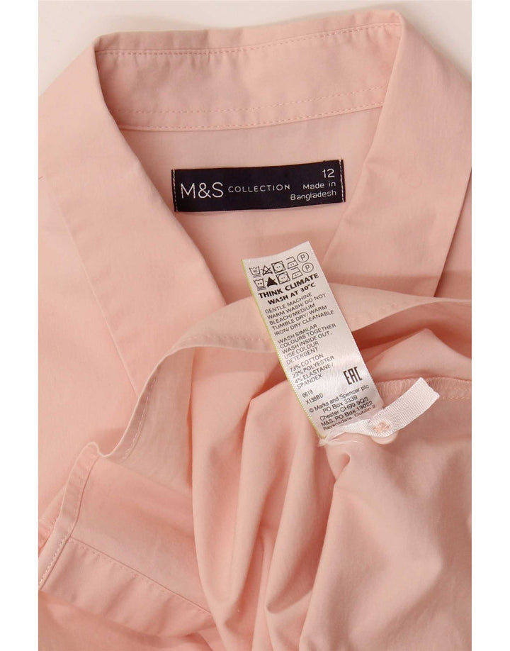 Marks & Spencer Γυναικείο Πουκάμισο UK 12 Ροζ Βαμβακερό