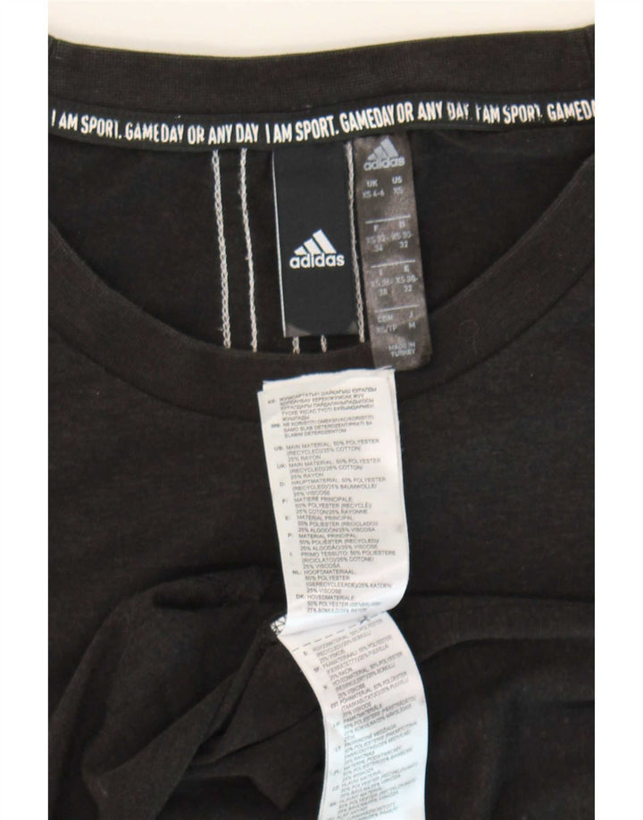 Adidas Γυναικείο T-Shirt Top UK 4/6 XS Grey Polyester