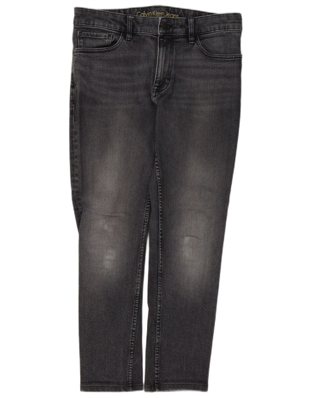 Ανδρικό τζιν ίσιο CALVIN KLEIN W32 L28 Γκρι βαμβακερό