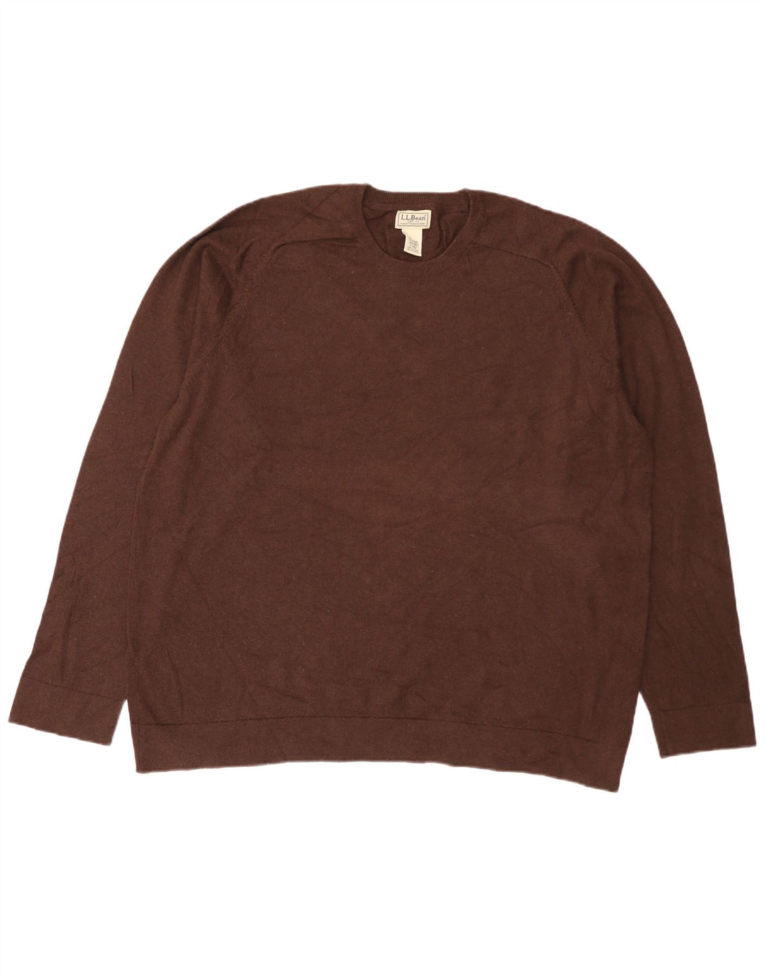 Ανδρικό πουλόβερ L.L.Bean Crew Neck Jumper 2XL Καφέ Βαμβακερό