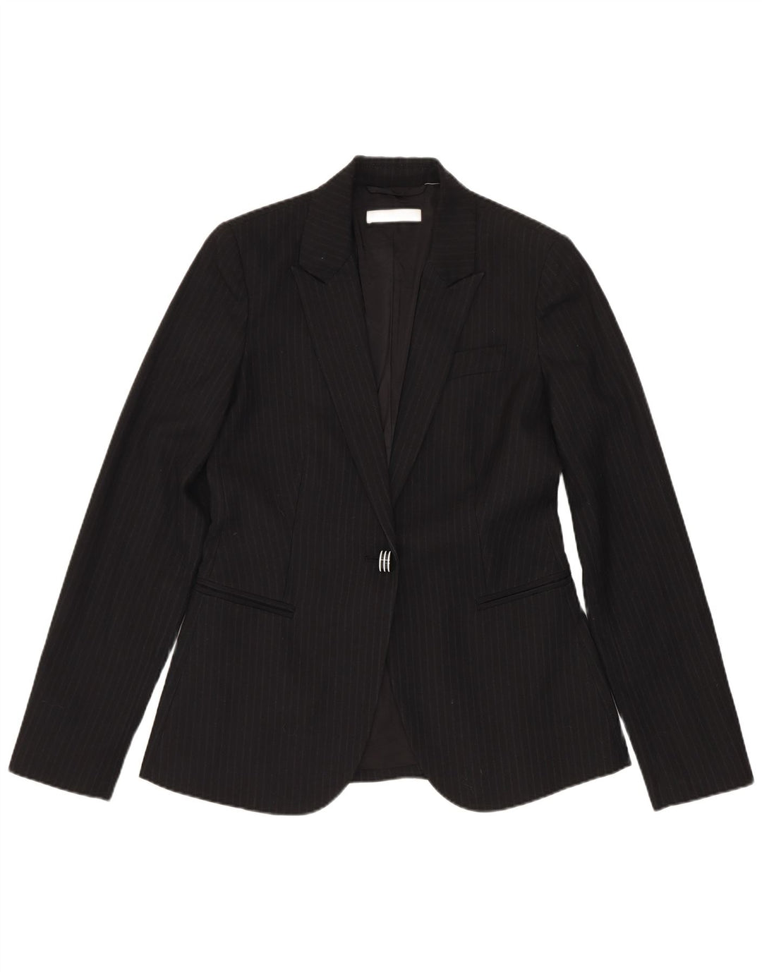 Stefanel Γυναικεία φόρμα 2 τεμαχίων με 1 κουμπί IT 40 Small W28 L28 Μαύρη ρίγα