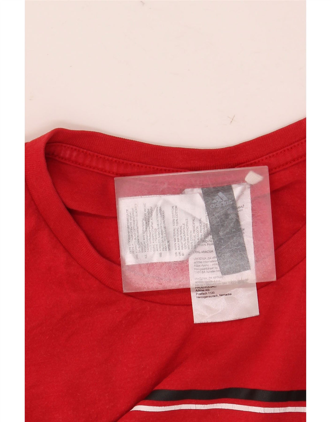 Ανδρικό γραφικό T-Shirt Adidas Top Μεσαίο κόκκινο βαμβακερό