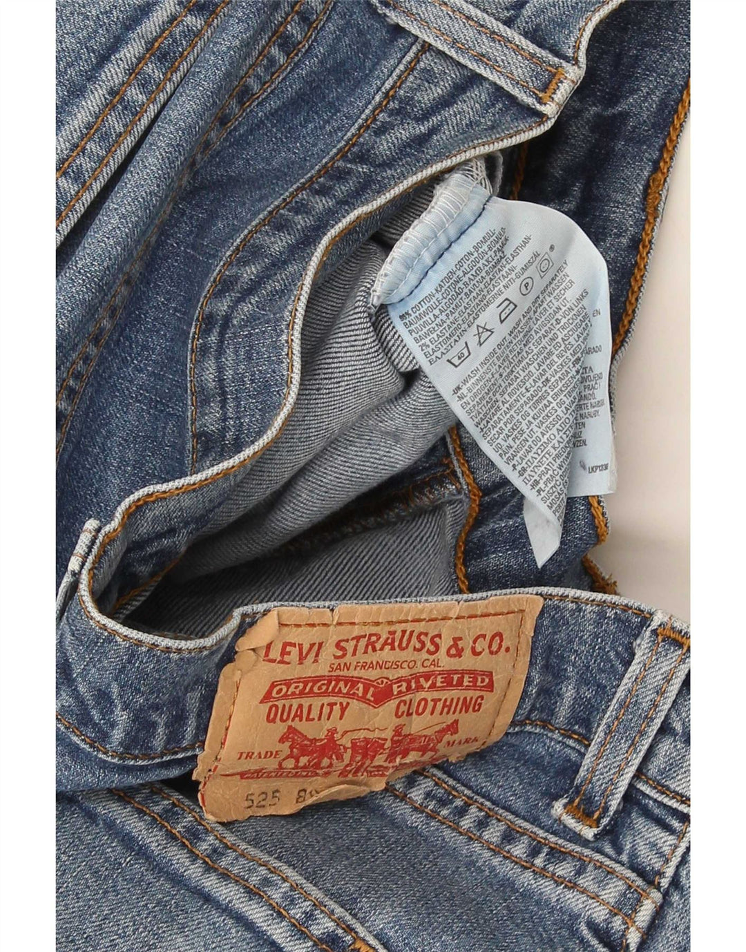 Levi's Mens 525 Bootcut Jeans W32 L34 Μπλε βαμβακερό