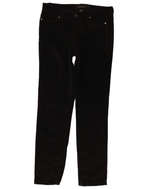 Calvin Klein Womens Slim Corduroy Trousers US 10 Medium W32 L30 Black