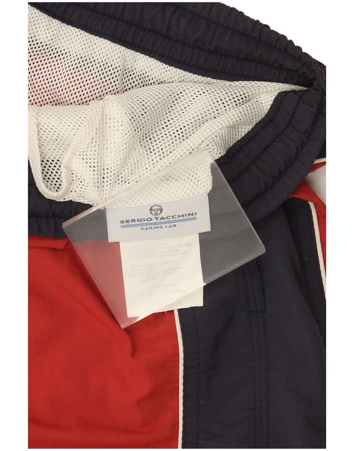Ανδρικό γραφικό σορτς κολύμβησης Sergio Tacchini 2XL κόκκινο πολύχρωμο πολυαμίδιο