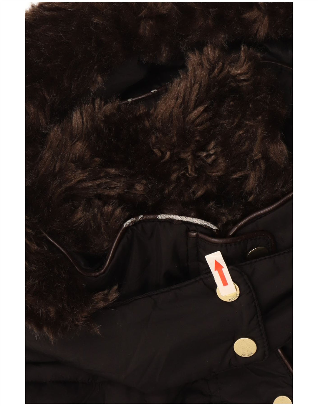 JOULES Γυναικείο παλτό με κουκούλα UK 10 Small Black Polyester