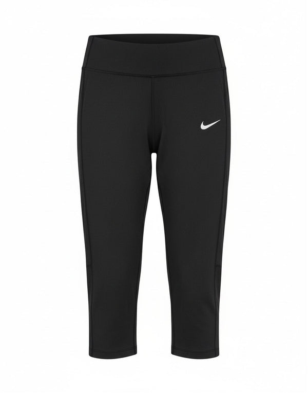 Nike Womens Dri Fit Capri Leggings UK 8 Small  Black Polyester