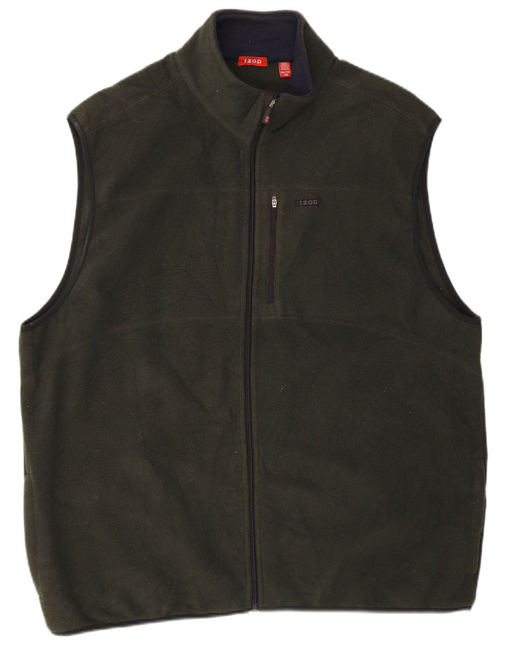 IZOD Ανδρικό Fleece Gilet UK 44 2XL Χακί Πολυεστέρας