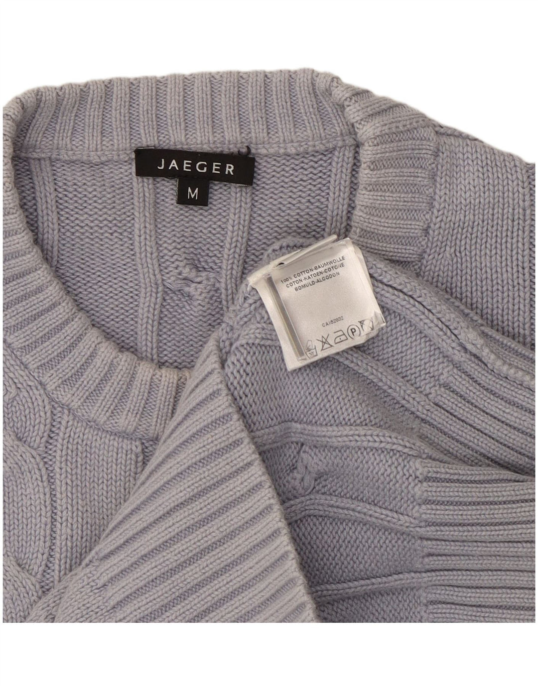 Ανδρικό πουλόβερ Jaeger Crew Neck Jumper Μεσαίο γκρι βαμβακερό