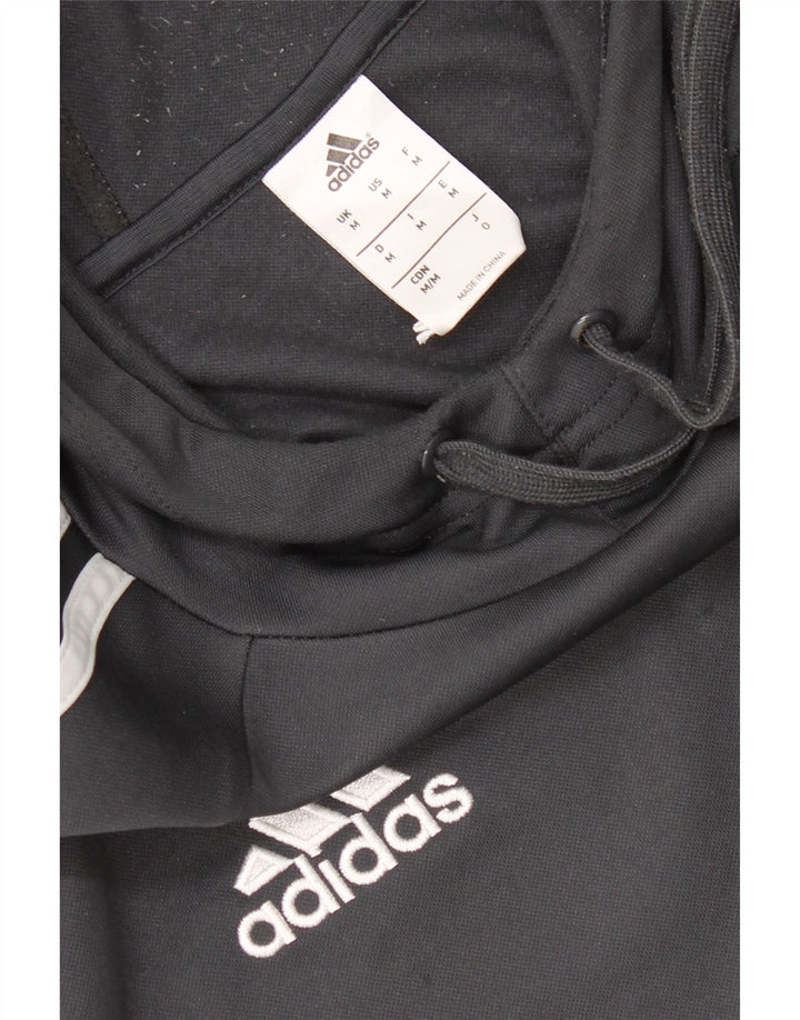 Ανδρικό μπλουζάκι με κουκούλα ADIDAS Μεσαίο γκρι χρώμα