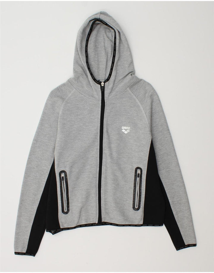 Γυναικείο πουλόβερ με κουκούλα με φερμουάρ Arena UK 14 μεσαίο γκρι χρώμα