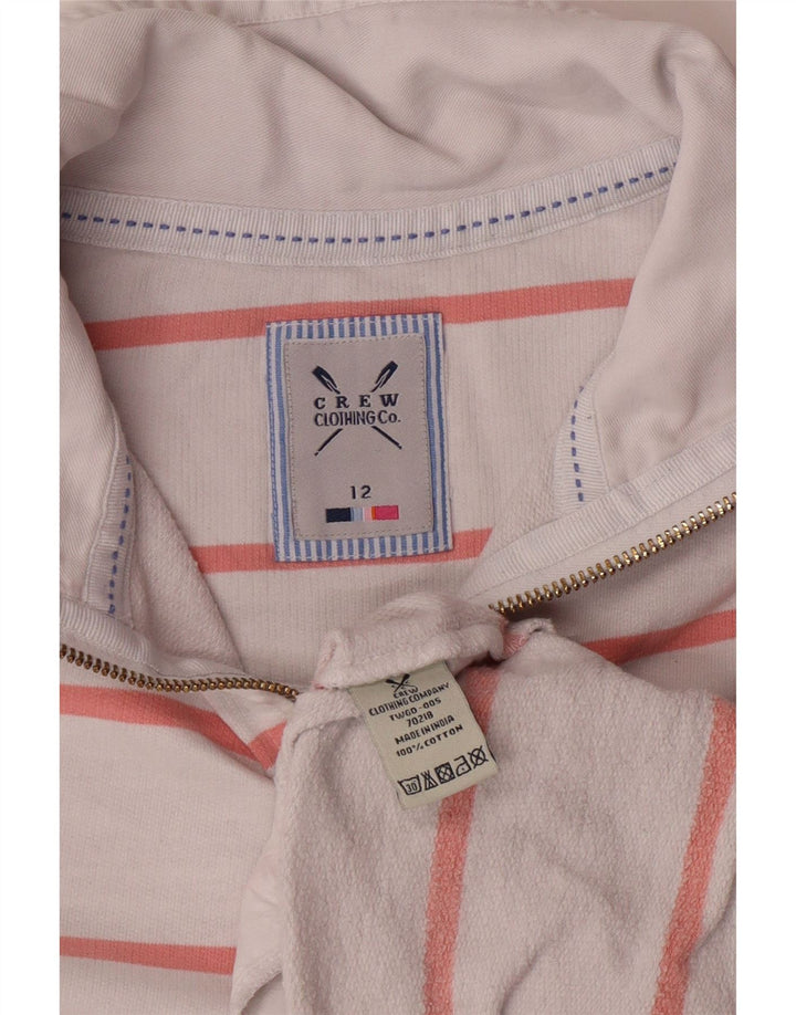 CREW CLOTHING Γυναικεία φούτερ με φερμουάρ Jumper UK 12 Medium White Ride
