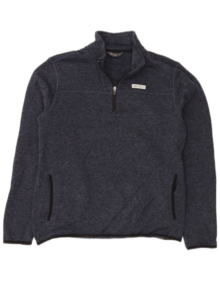 EDDIE BAUER Ανδρικό φούτερ με φερμουάρ πουκάμισο μεγάλο μπλε ναυτικό πολυεστέρας