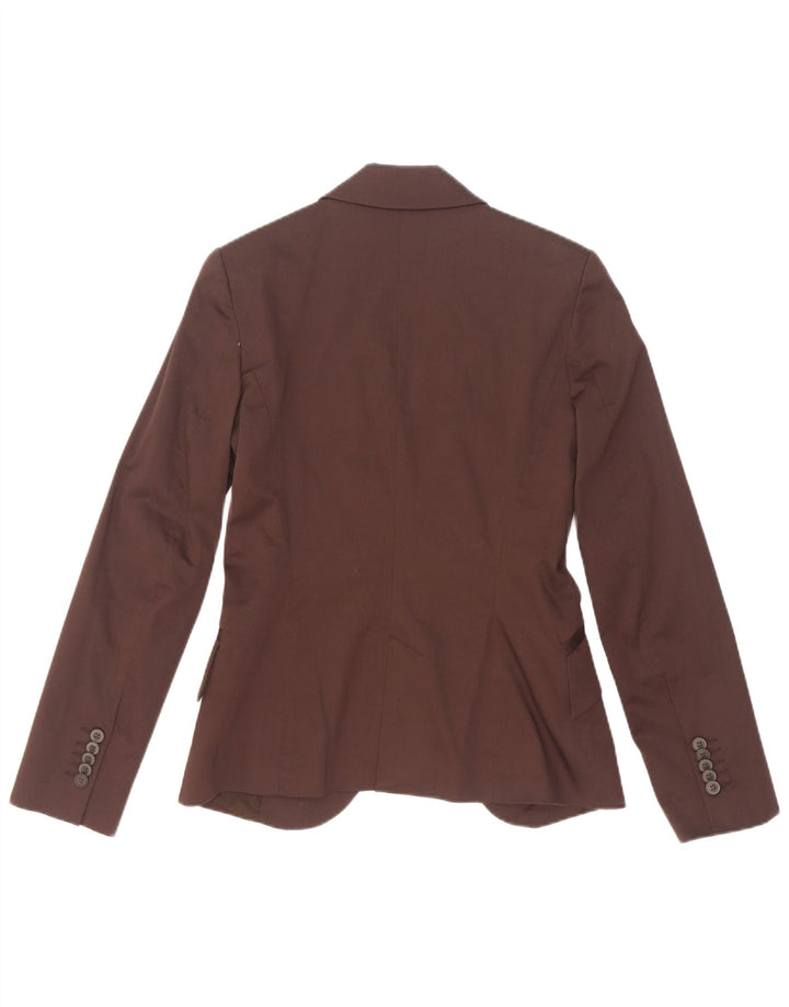 Zara Γυναικείο σακάκι 1 κουμπιού Blazer UK 10 Small Burgundy