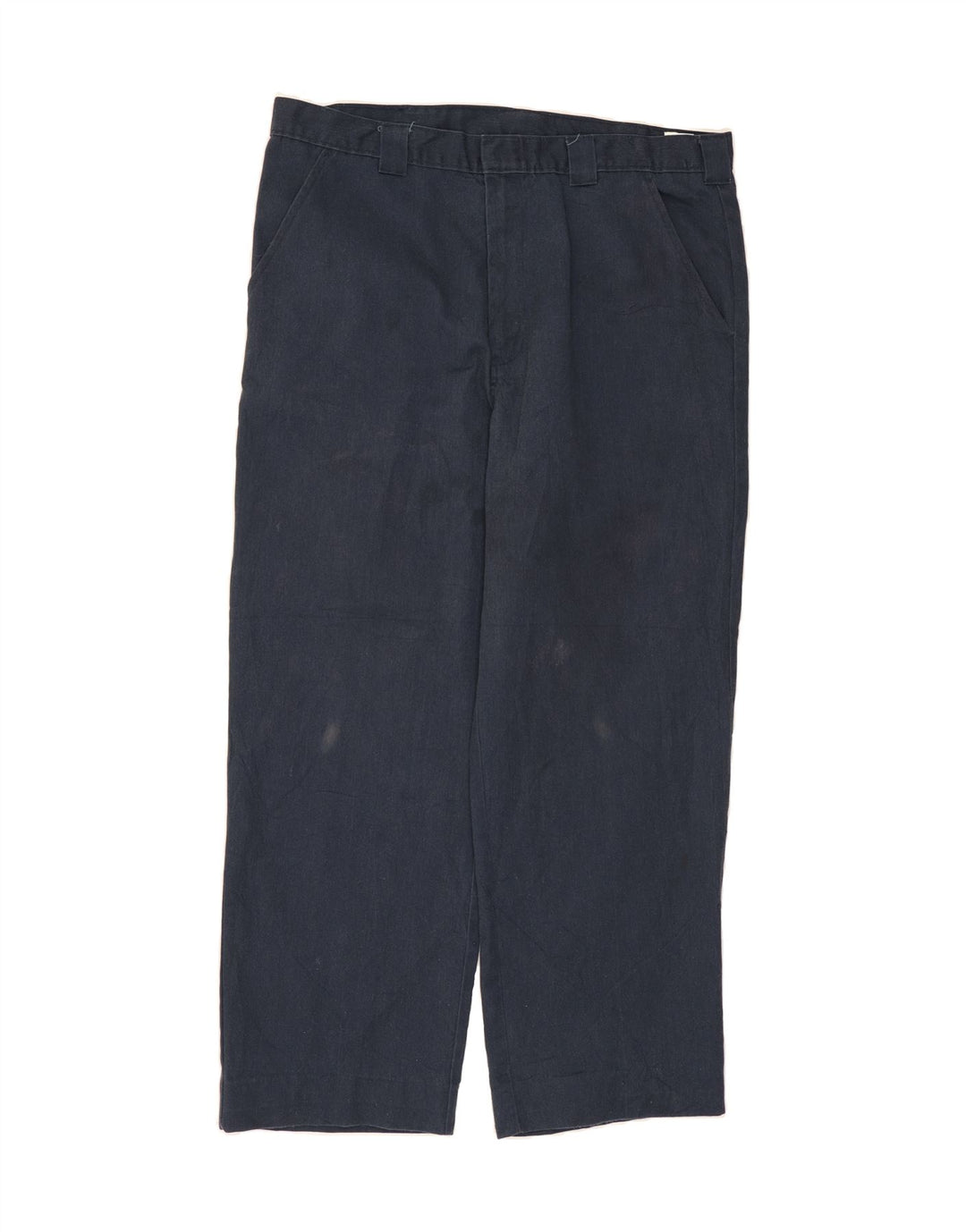 DICKIES Mens Straight Chino Trousers W38 L27 Navy Blue Polyester Vintage Dickies and Second-Hand Dickies from Messina Hembry 