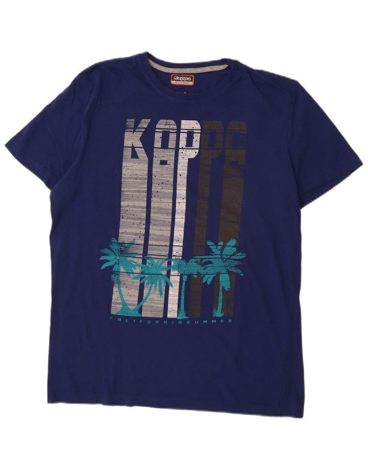 Ανδρικό γραφικό T-Shirt KAPPA Top XL Navy Blue